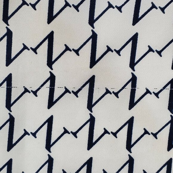 Blue White Scarf Letter N Polyester Square Morsley New York 26" Square Vintage - Picture 9 of 10